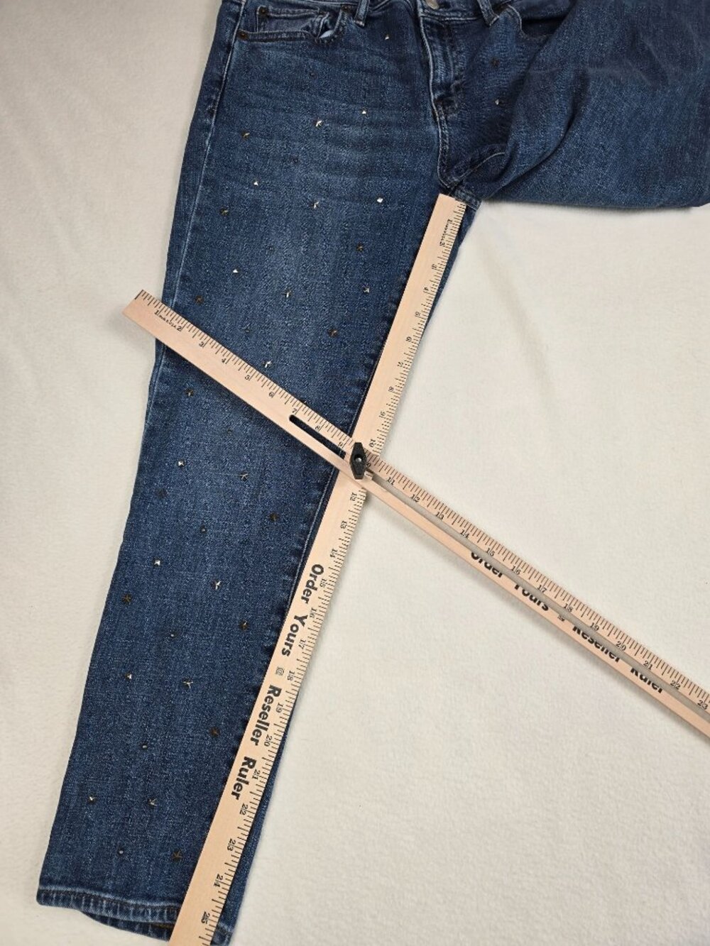 Gap 1969 Best Girlfriend Star Studded Jeans Womens Size 29 Blue Denim - Picture 5 of 6